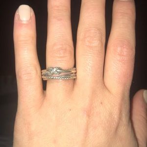 x collection David yurman ring with diamonds